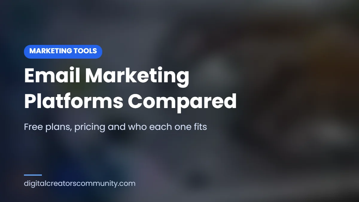 Cover image for a comparison of email marketing platforms