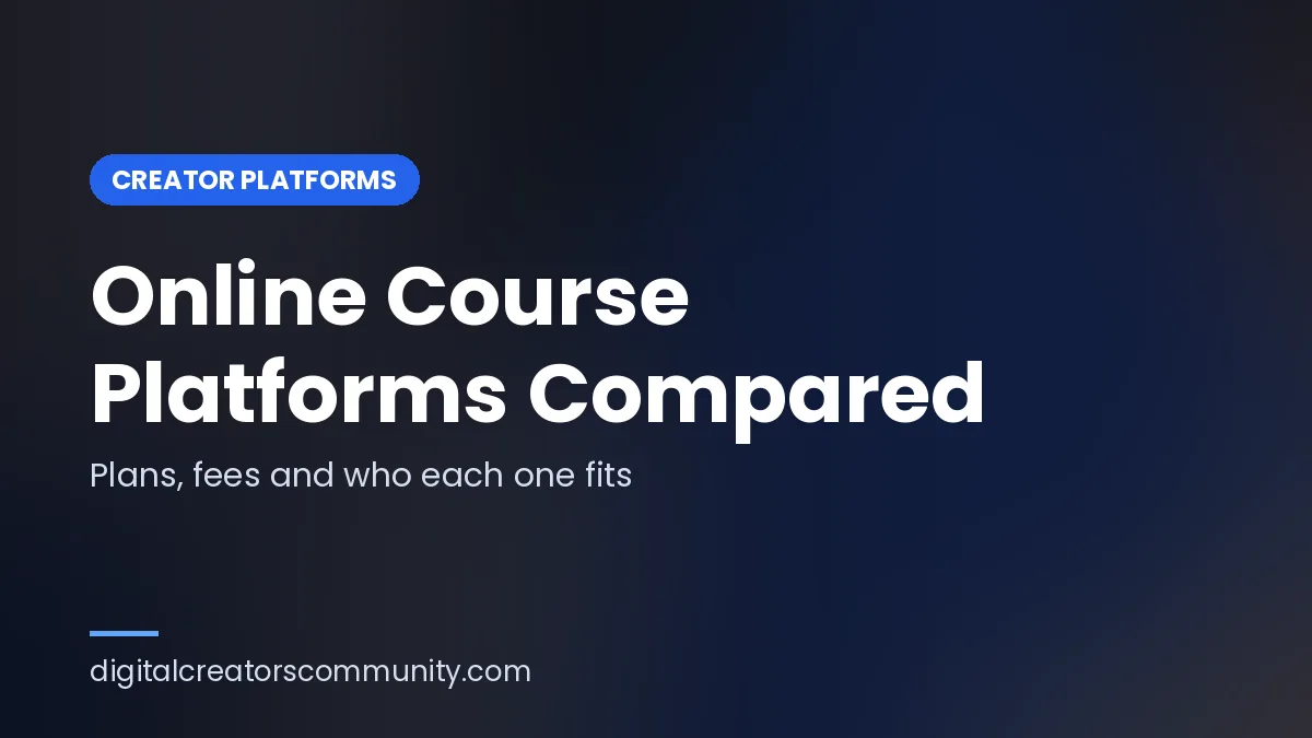 Cover image for a comparison of online course platforms