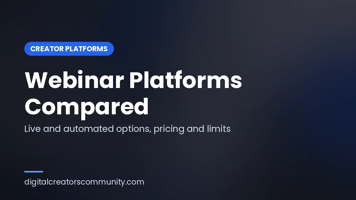 Cover image for a comparison of webinar platforms