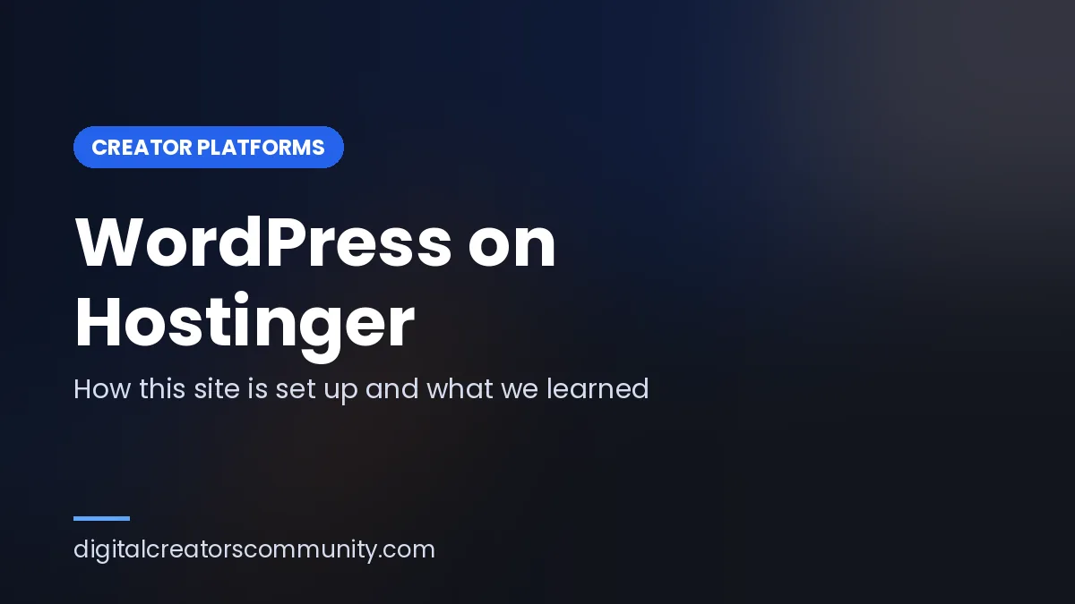 Cover image for a guide to WordPress on Hostinger